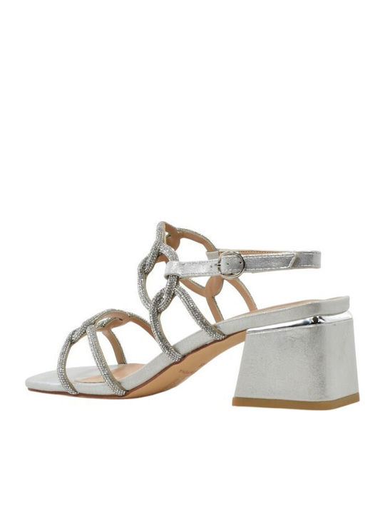 Damen Sandalen Silber