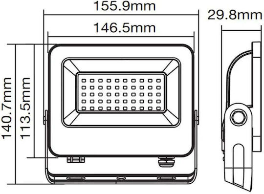 Vito Водоустойчив LED Прожектор 30W Неутрално Бяло 4000K IP65