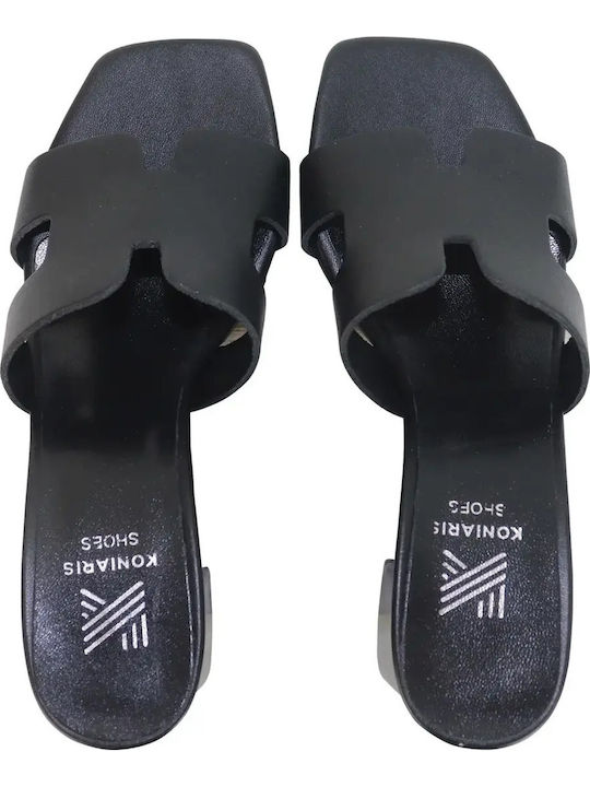 Mules With Chunky High Heel In Black Colour