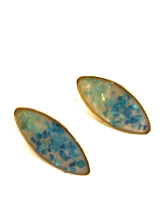 Amalfi Accessories Ohrringe Hängend Hellblaue