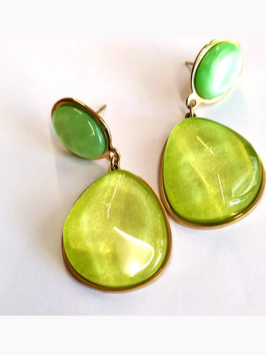 Amalfi Accessories Ohrringe Hängend Grüne
