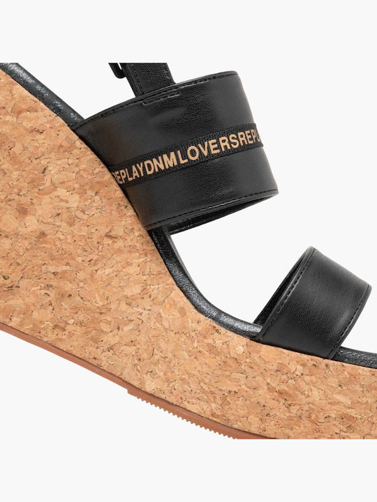 Sommer Damenplattformen Schwarze