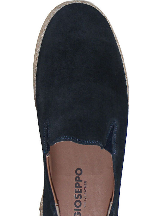 Leder Herren Mokassins in Blau Farbe