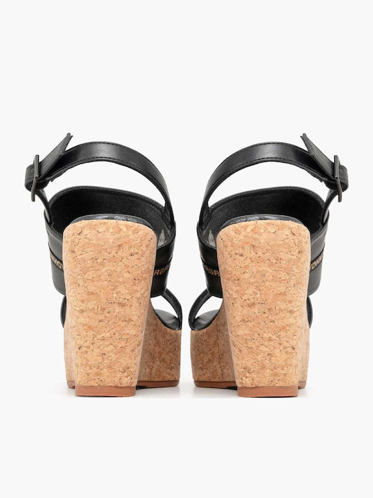 Sommer Damenplattformen Schwarze