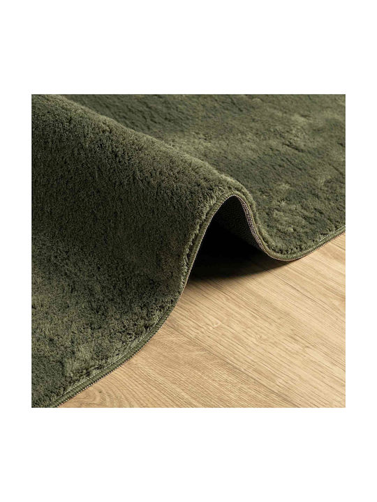 vidaXL vidaXL Non-slip Rectangular Forest Green Living Room Rug 500x80cm