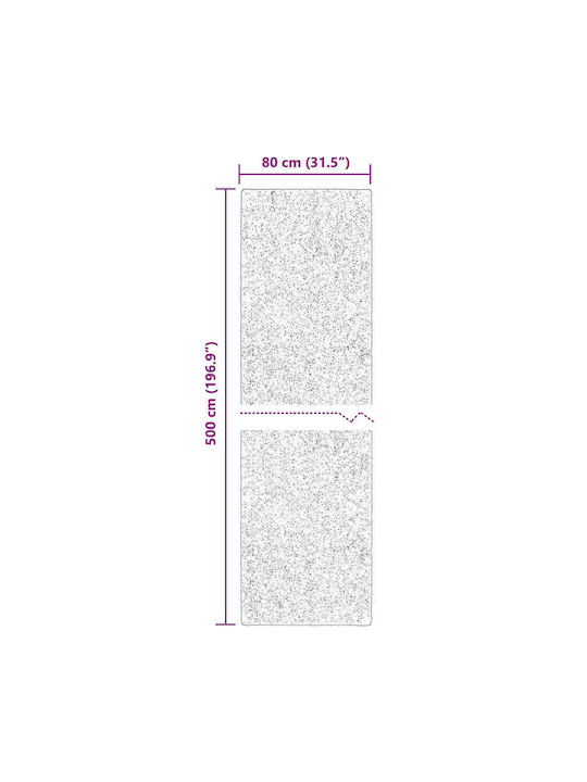 vidaXL vidaXL Non-slip Rectangular Forest Green Living Room Rug 500x80cm