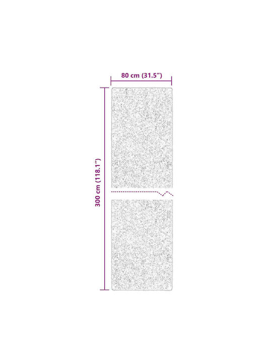 vidaXL Huarte Αντιολισθητικό Χαλί Ορθογώνιο Καφέ 300x80cm