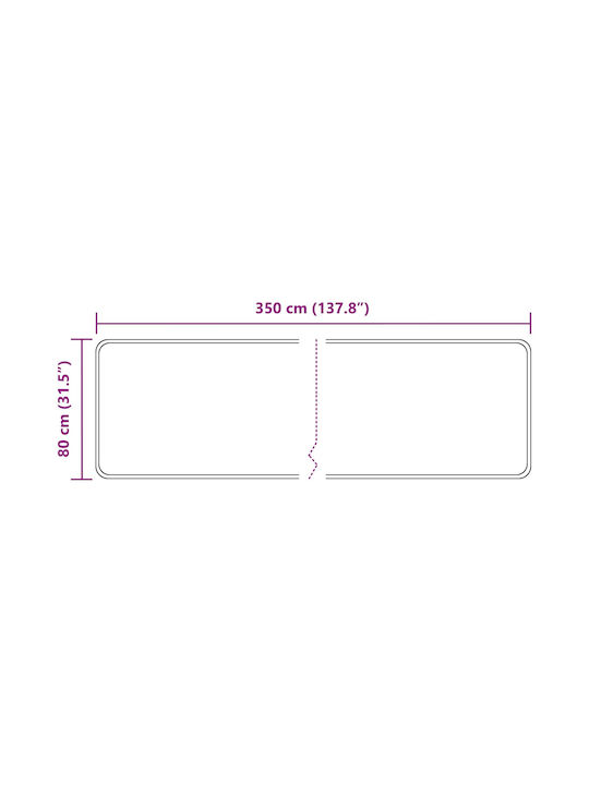 vidaXL Marsa Non-Slip Runner Rug Sand 80x350cm