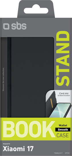 SBS Smooth Silicone Wallet Black (Xiaomi 17)