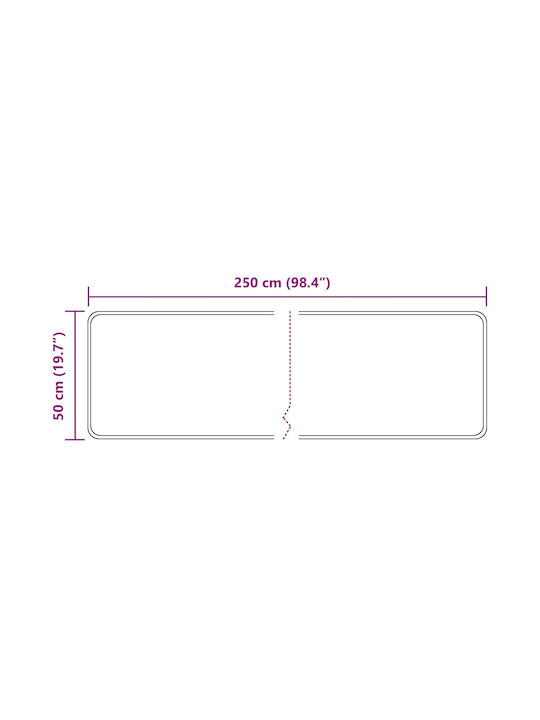 vidaXL Marsa Αντιολισθητικό Χαλί Διάδρομος Μπεζ 50x250cm