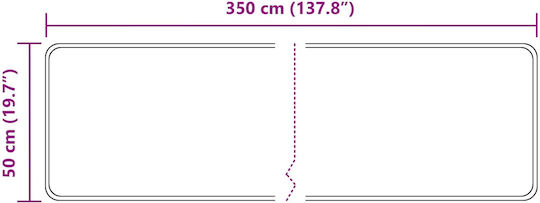 vidaXL Marsa Covor Antiderapant Coridor Galben 50x350cm
