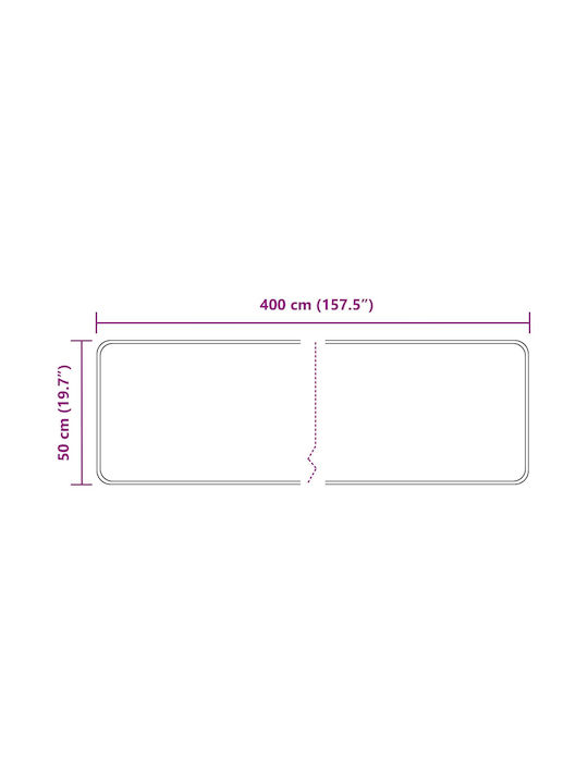 vidaXL Marsa Αντιολισθητικό Χαλί Διάδρομος Μαύρο 50x400cm