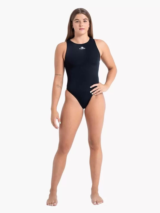 Activewear Swimsuit with Zipper Black
