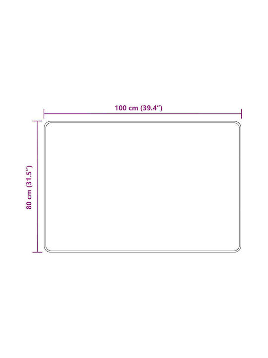 vidaXL Marsa Rutschfestes Rechteckiges Wohnzimmer Teppich Weiß 80x100cm