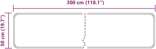 vidaXL Marsa Non-Slip Gray Runner Rug 50x300cm