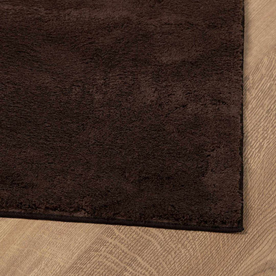 vidaXL vidaXL Non-slip Rectangular Brown Living Room Rug 400x80cm