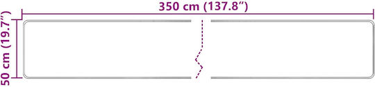 vidaXL Marsa Rutschfest Teppich Flur Mehrfarbig 50x350cm
