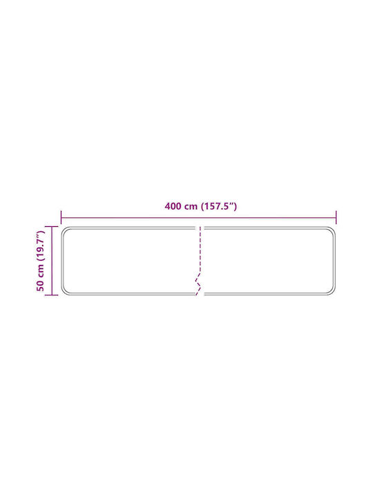 vidaXL Marsa Αντιολισθητικό Χαλί Διάδρομος Μαύρο 50x400cm