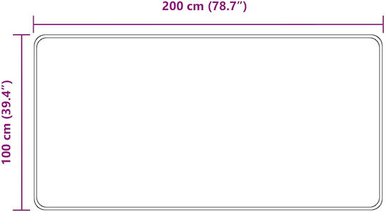 vidaXL Marsa Rutschfest Wohnzimmer Teppich Rechteckig Grau 100x200cm