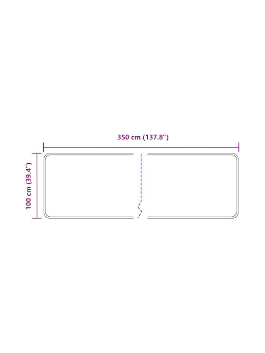 vidaXL Marsa Non-Slip Rectangular Black Rug 100x350cm