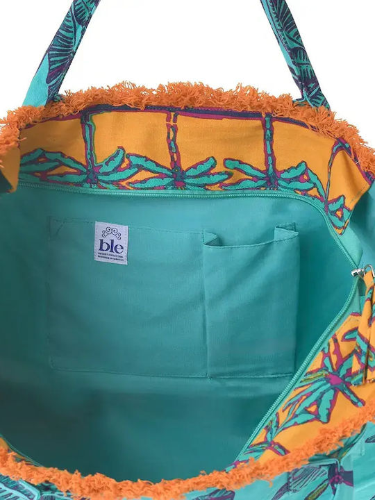 Ble Resort Collection Light Blue Fabric Beach Bag