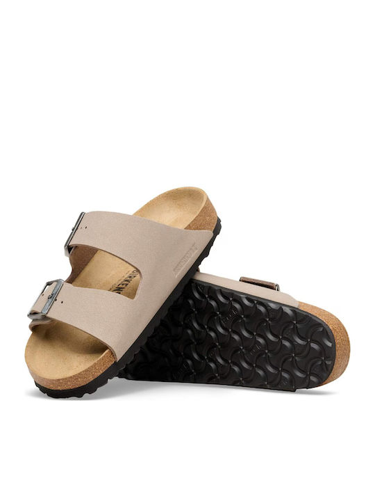 Unisex Birko-flor Men's Sandals in Beige Colour