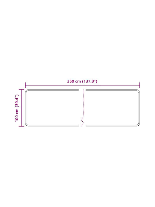 vidaXL Marsa Non-Slip Rectangular Sand Rug 100x350cm