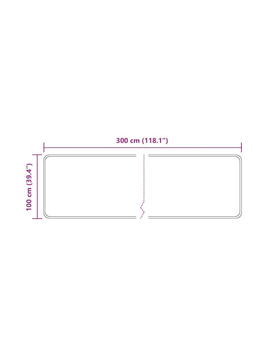 vidaXL Marsa Non-Slip Rectangular Sand Rug 100x300cm