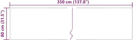 vidaXL Marsa Неплъзгащ Се Килим Пътека Многоцветен 80x350см