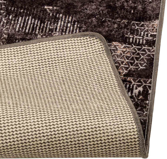 vidaXL Marsa Rutschfestes Wohnzimmer Teppich Rechteckig Schwarz 50x200cm