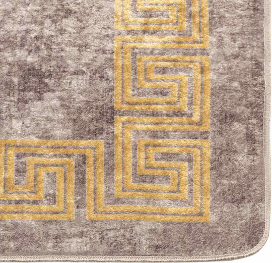 vidaXL Marsa Non-Slip Rectangular Gray Rug 100x350cm