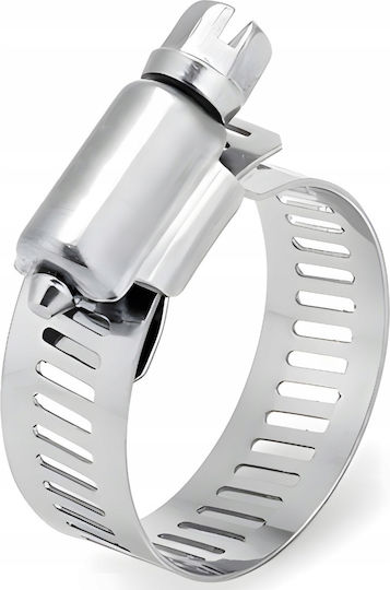 Set 34 Cleme Metalice Pentru Furtunuri Zola 6 Mărimi 16-32 Mm Cutie De Depozitare Argintii