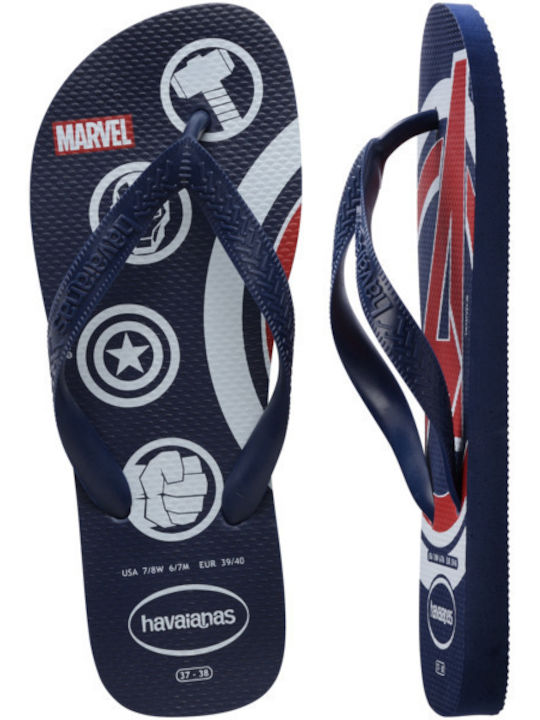 Top Marvel Logomania Herren Flip-Flops Blau
