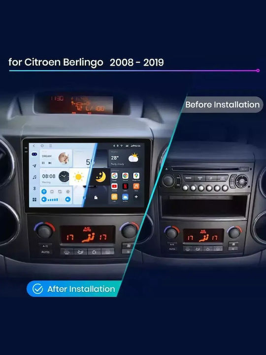 Citroen Berlingo 2008-2019 Android Multimedia 4-64gb Octacore-carplay-androidauto Gps Wi-fi Bluetooth Sg-269