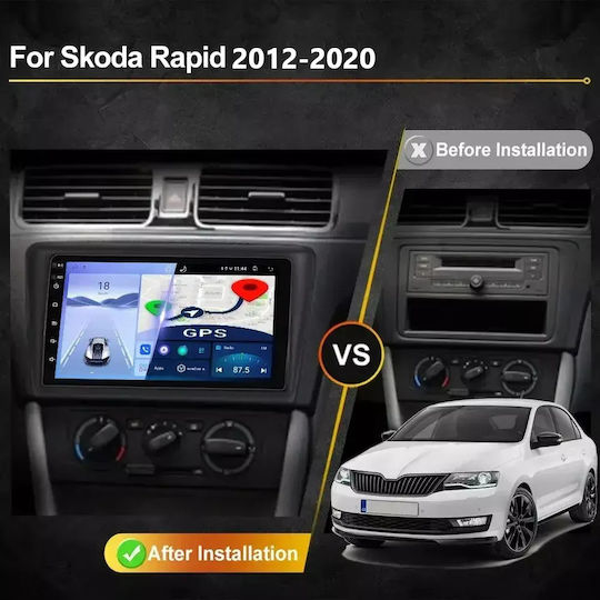 Skoda Rapid 2012-2020 Android Мултимедия 4-64GB Octacore CarPlay Android Auto GPS Wi-Fi Bluetooth SG-304
