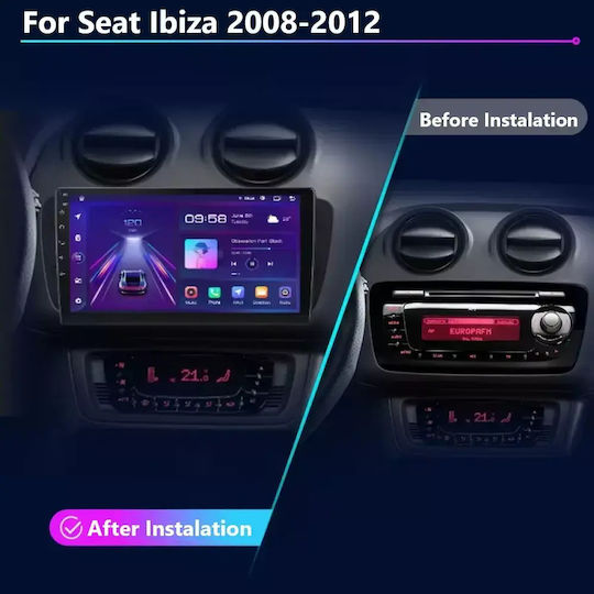 Seat Ibiza 2008-2012 Android Multimedia 4-64gb Octacore-carplay-androidauto Gps Wi-fi Bluetooth Sg-314