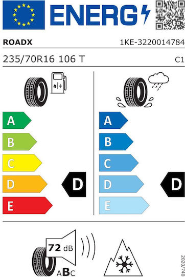 RoadX 235/70R16 106T Λάστιχο 4 Εποχών για 4x4 / SUV Αυτοκίνητο