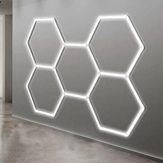 Hexagon Led Garage Light High Luminous Output Energy Efficient Design White