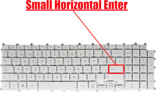 Spanish Laptop Keyboard for LG Gram 17z90p 17z90pe 17z90p-g 17z90p-k 17z90p-n 17z95p 17z90r AEW74230312 831-00890-00a 831-00889-00a ES No Frame Backlit White Code 41449esnofrwhite