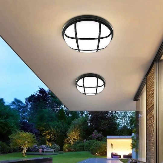 Ax311/218bk Outdoor Led Wall Light 21.8cm Diameter Ip65 Warm Light