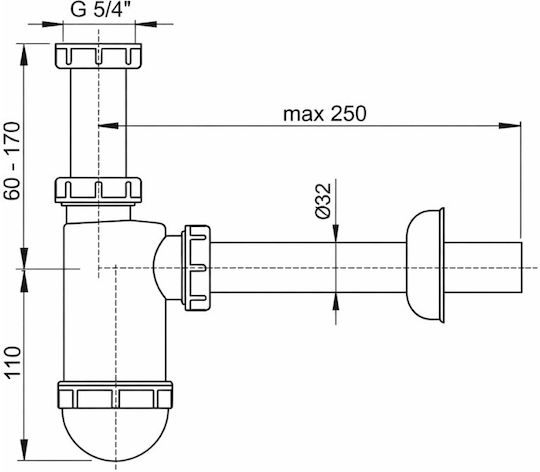 Alcaplast Bodenablauf für Spülbecken