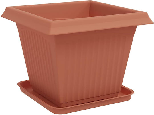 vidaXL Σετ 24 Γλάστρες Πλαστικές Κεραμιδί 38x30εκ.