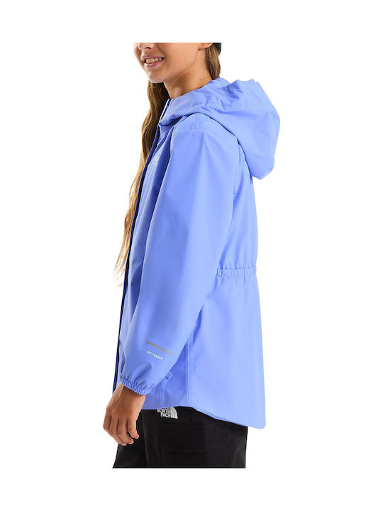 Antora Waterproof Kids Sports Long Windproof Jacket with Lining & Hood Purple