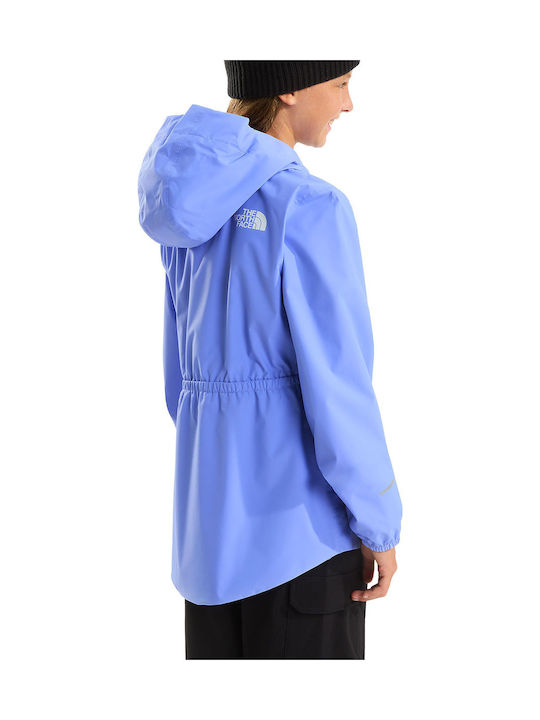 Antora Waterproof Kids Sports Long Windproof Jacket with Lining & Hood Purple