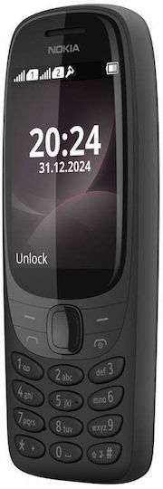 Nokia 6310 (2025) Две SIM карти Мобилен телефон с Бутони (Меню на английски език) Черен