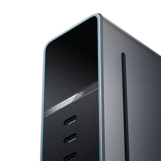 Cuktech Βάση Φόρτισης GaN με Θύρα USB-A και 3 Θύρες USB-C 300W σε Ασημί χρώμα (TA3005U)