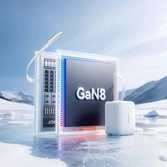 Joyroom Φορτιστής GaN με Θύρα USB-C και Καλώδιο USB-C 67W Power Delivery Λευκός (JR-TCL06)