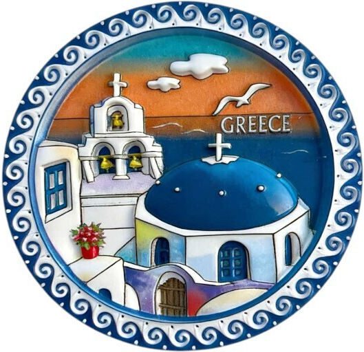 Tourist Souvenir Decorative Magnets Set 12 Pieces Greece 678530