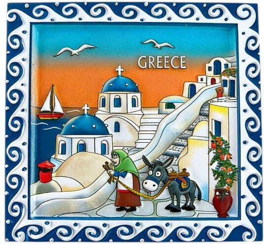 Tourist Decorative Magnet Souvenir Set 12 Pieces Greece 678502