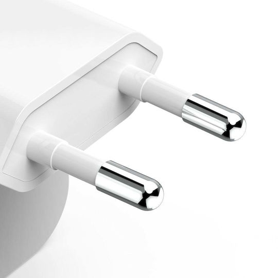 HAMA Зарядно Устройство Без Кабел GaN С 2 USB-C Изходни Порта 40W Power Delivery / Quick Charge 3.0 Бяло (00201955)